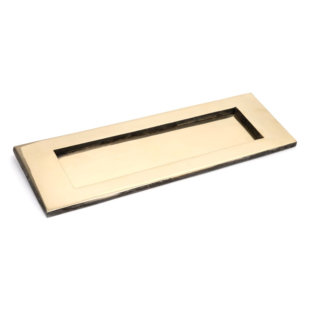 From The Anvil - Aged Brass Large Letter Plate | Sku. 91881 | Trade Door Handles.