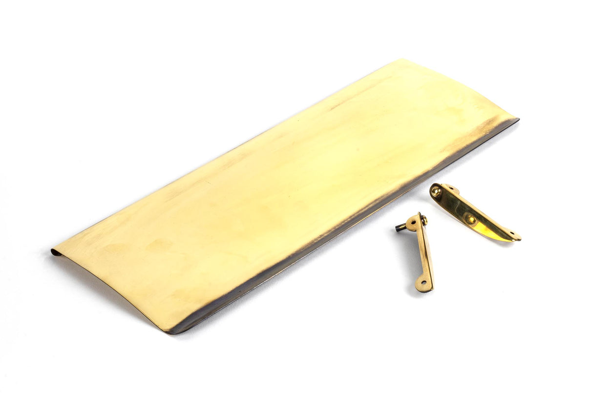 From The Anvil - Aged Brass Large Letter Plate Cover | Sku. 91883 | Trade Door Handles.