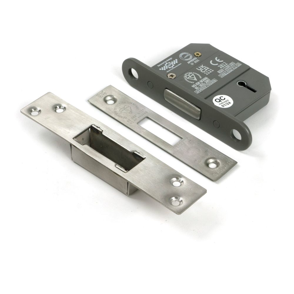 From The Anvil - SS 2½" 5 Lever BS Deadlock KA | Sku. 91901 | Trade Door Handles.