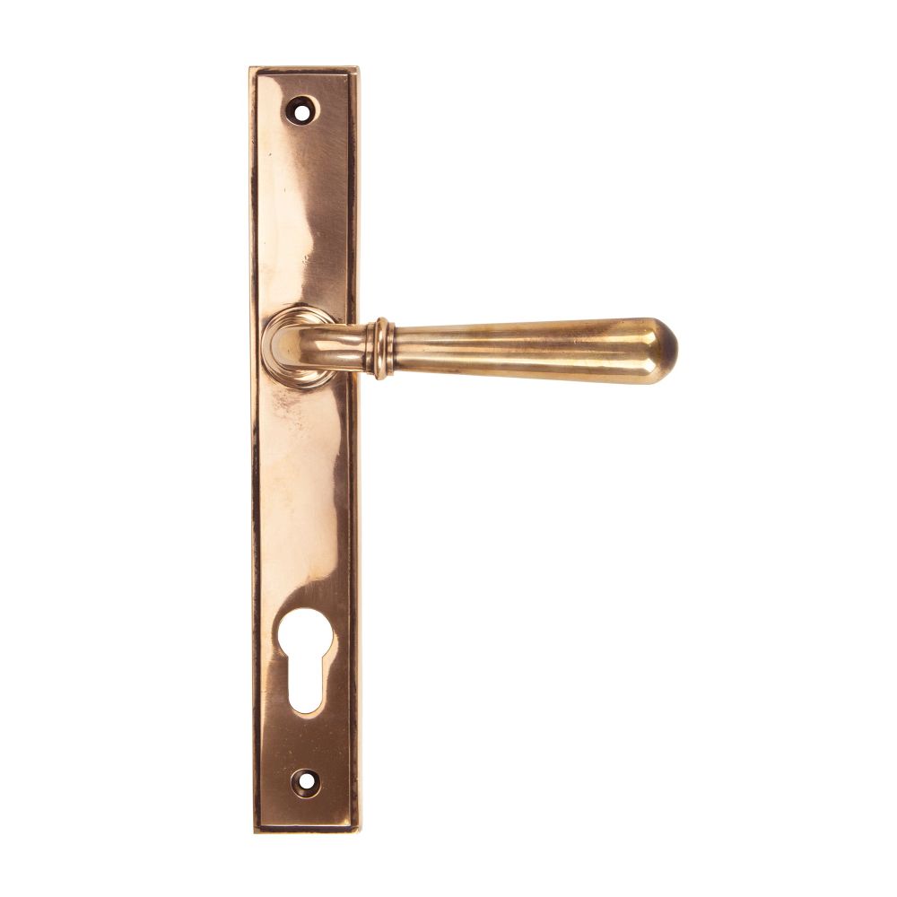 From The Anvil - Polished Bronze Newbury Slimline Lever Espag. Lock | Sku. 91918 | Trade Door Handles.