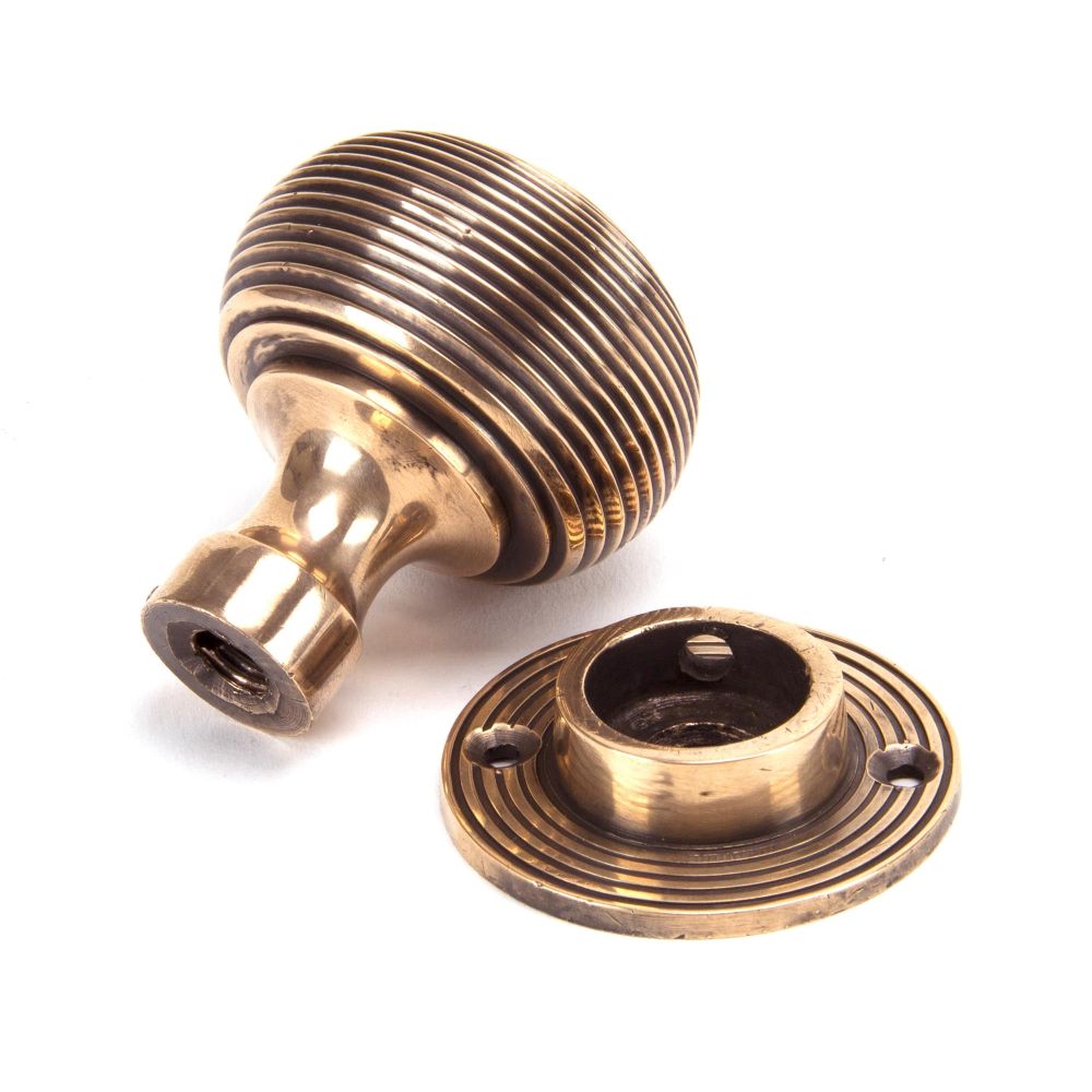 From The Anvil - Polished Bronze Heavy Beehive Mortice/Rim Knob Set | Sku. 91926 | Trade Door Handles.