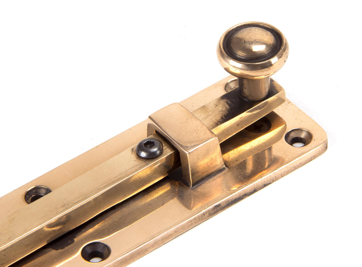 From The Anvil - Polished Bronze 6" Universal Bolt | Sku. 91936 | Trade Door Handles.