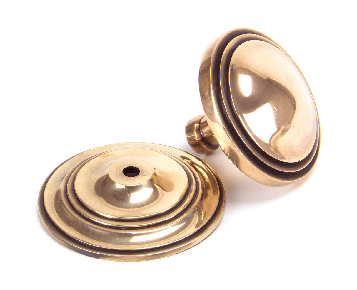 From The Anvil - Polished Bronze Art Deco Centre Door Knob | Sku. 91946 | Trade Door Handles.