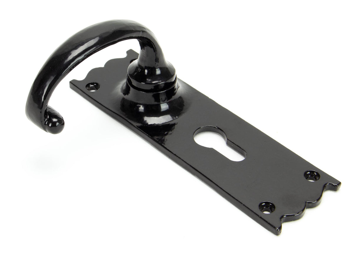 From The Anvil - Black Cottage Lever Euro Lock Set | Sku. 91966 | Trade Door Handles.