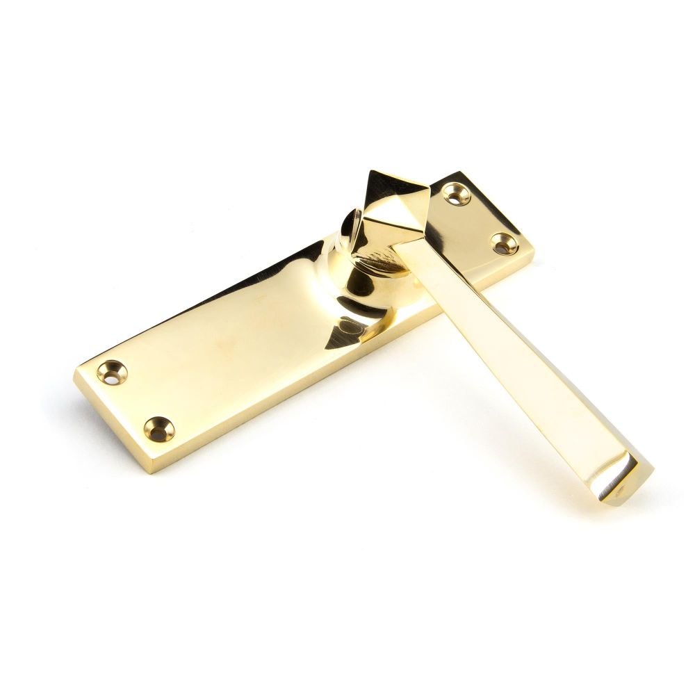 From The Anvil - Polished Brass Straight Lever Latch Set | Sku. 91968 | Trade Door Handles.