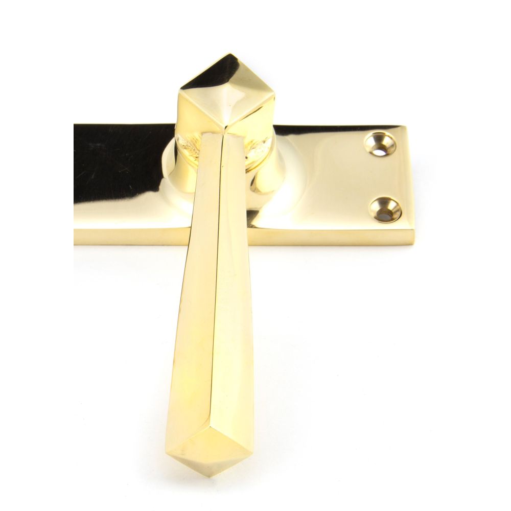 From The Anvil - Polished Brass Straight Lever Latch Set | Sku. 91968 | Trade Door Handles.