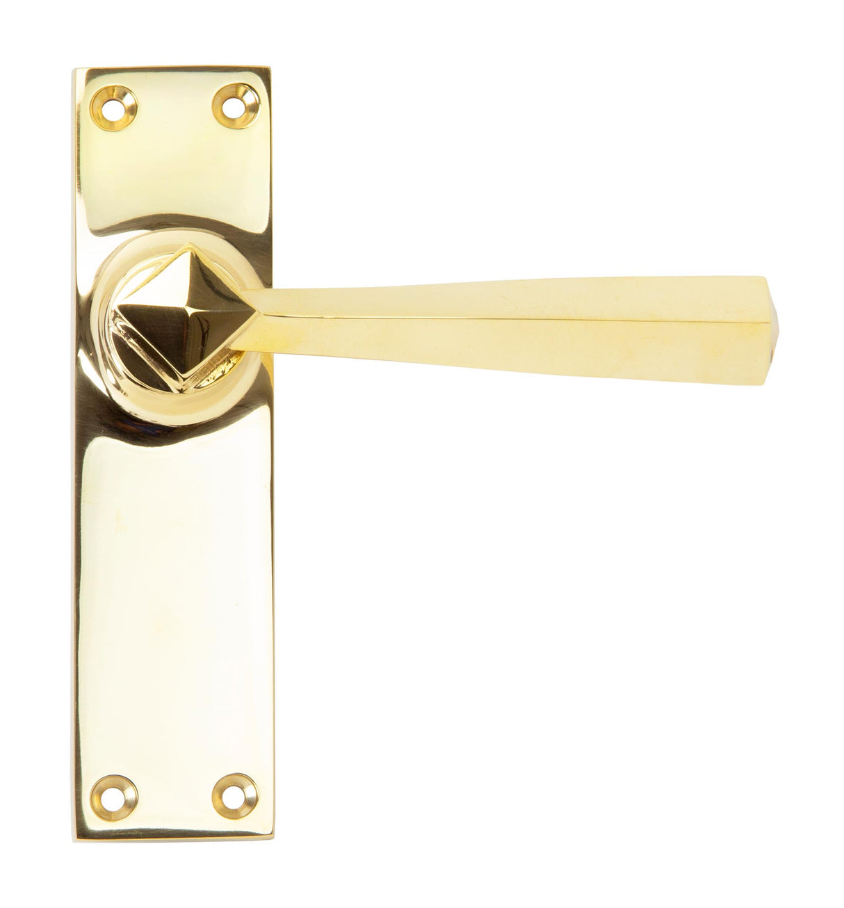 From The Anvil - Polished Brass Straight Lever Latch Set | Sku. 91968 | Trade Door Handles.