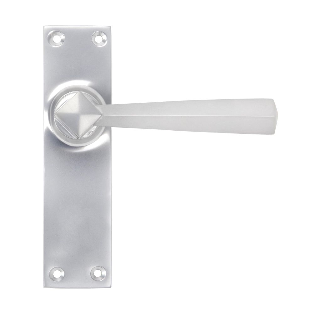 From The Anvil - Satin Chrome Straight Lever Latch Set | Sku. 91970 | Trade Door Handles.