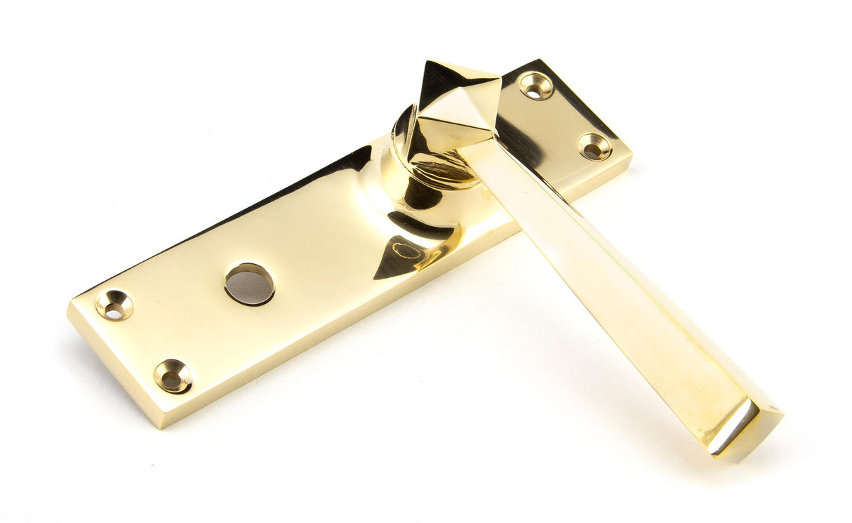 From The Anvil - Polished Brass Straight Lever Bathroom Set | Sku. 91971 | Trade Door Handles.