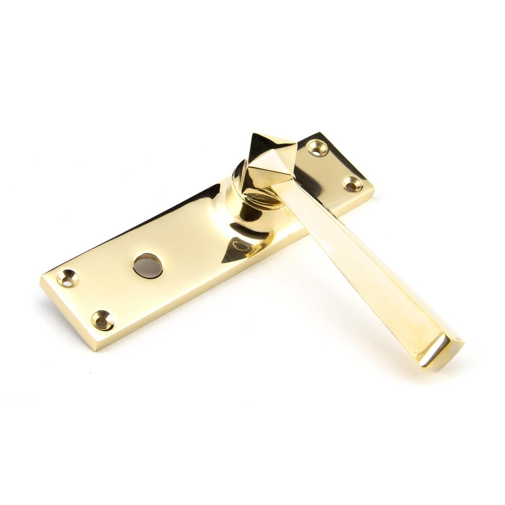 From The Anvil - Polished Brass Straight Lever Bathroom Set | Sku. 91971 | Trade Door Handles.