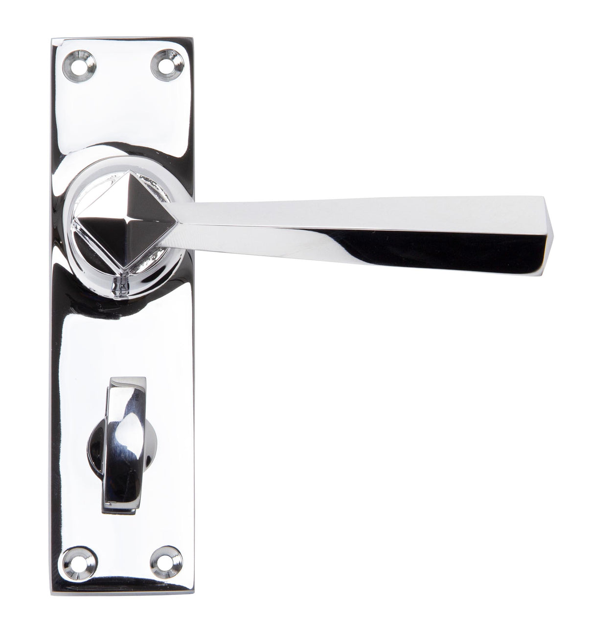 From The Anvil - Polished Chrome Straight Lever Bathroom Set | Sku. 91972 | Trade Door Handles.