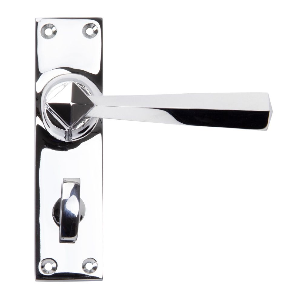 From The Anvil - Polished Chrome Straight Lever Bathroom Set | Sku. 91972 | Trade Door Handles.