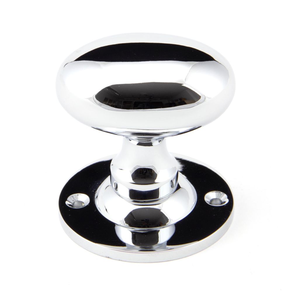 From The Anvil - Polished Chrome Oval Mortice/Rim Knob Set | Sku. 91975 | Trade Door Handles.