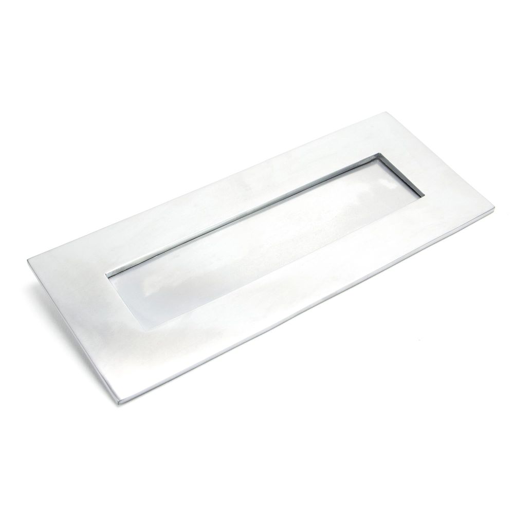 From The Anvil - Satin Chrome Small Letter Plate | Sku. 92005 | Trade Door Handles.