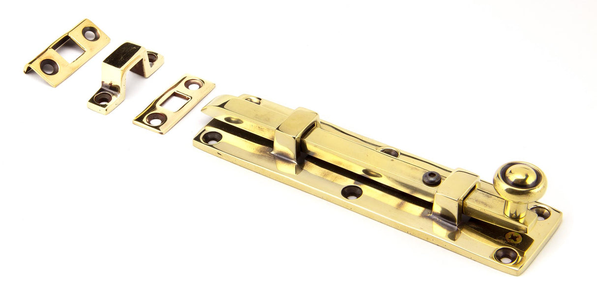 From The Anvil - Aged Brass 6" Universal Bolt | Sku. 92008 | Trade Door Handles.