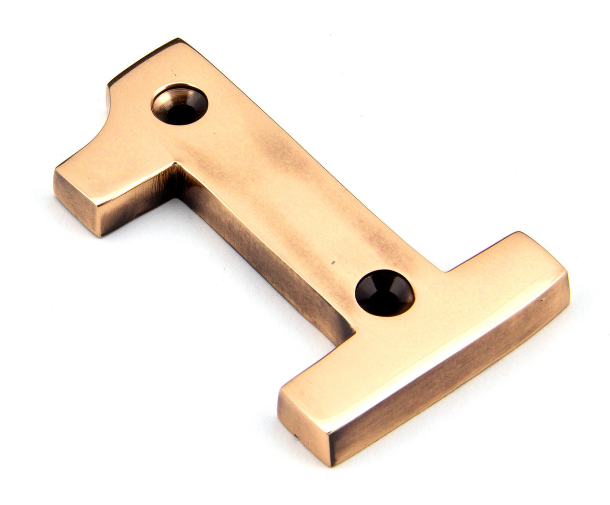From The Anvil - Polished Bronze Numeral 1 | Sku. 92021 | Trade Door Handles.