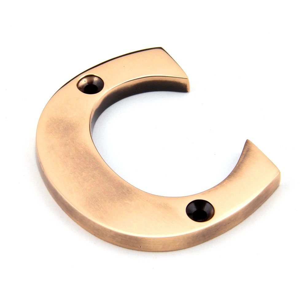 From The Anvil - Polished Bronze Letter C | Sku. 92031C | Trade Door Handles.