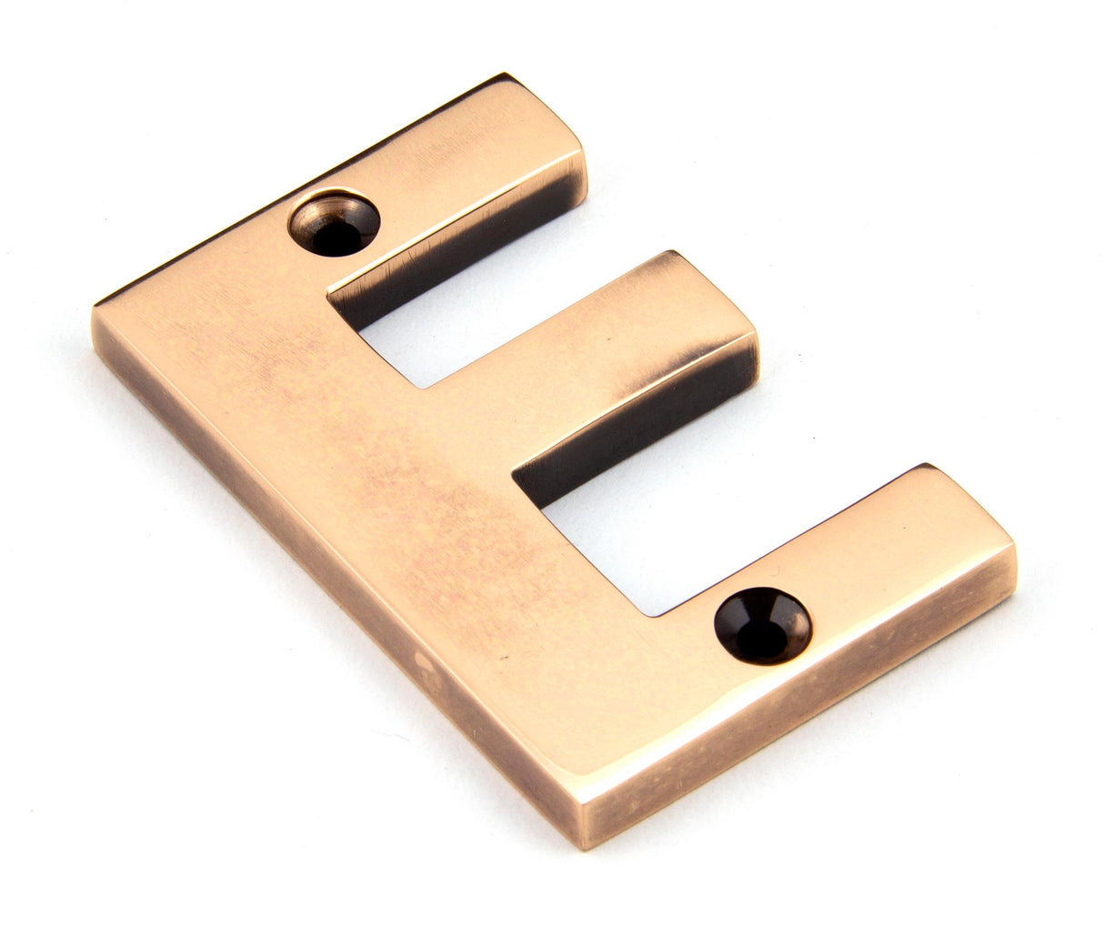 From The Anvil - Polished Bronze Letter E | Sku. 92031E | Trade Door Handles.
