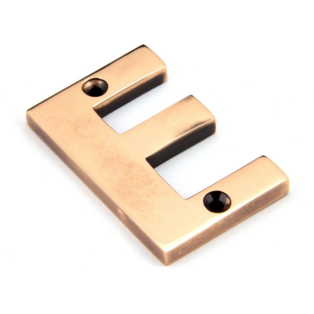 From The Anvil - Polished Bronze Letter E | Sku. 92031E | Trade Door Handles.