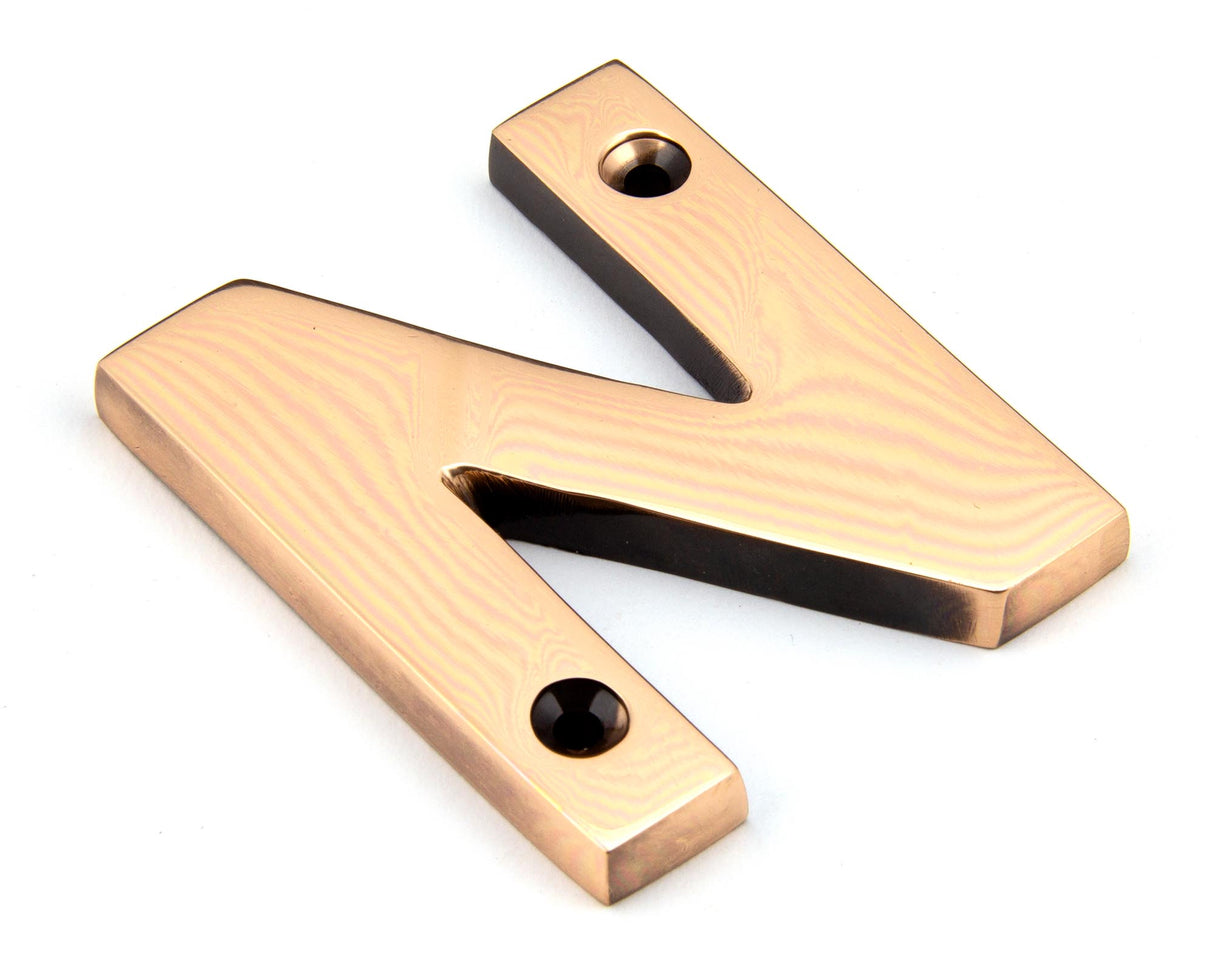 From The Anvil - Polished Bronze Letter N | Sku. 92031N | Trade Door Handles.