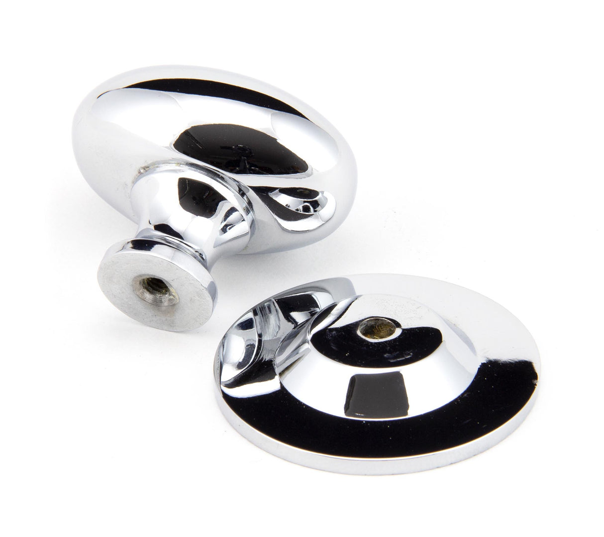 From The Anvil - Polished Chrome Oval Cabinet Knob 40mm | Sku. 92033 | Trade Door Handles.
