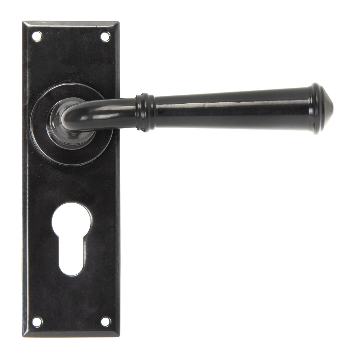 From The Anvil - Black Regency Lever Euro Lock Set | Sku. 92060 | Trade Door Handles.