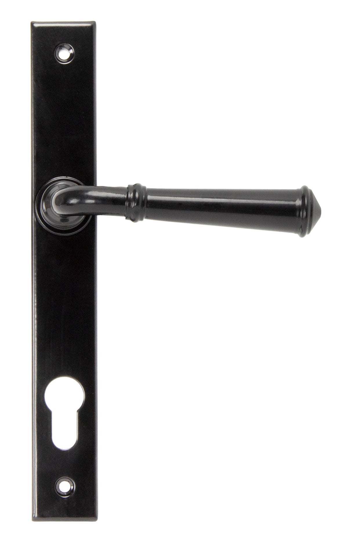 From The Anvil - Black Regency Slimline Lever Espag. Lock Set | Sku. 92061 | Trade Door Handles.