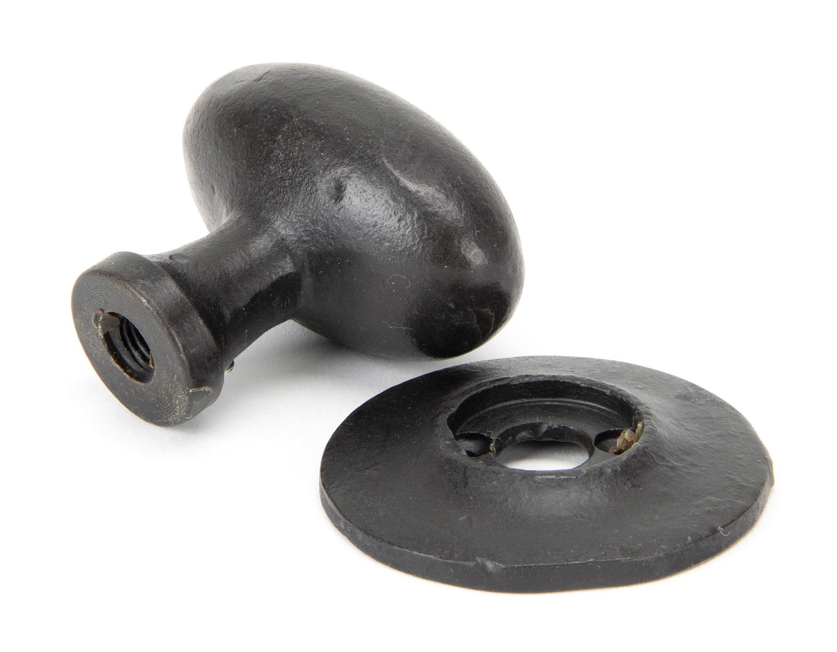 From The Anvil - External Beeswax Oval Mortice/Rim Knob Set | Sku. 92065 | Trade Door Handles.