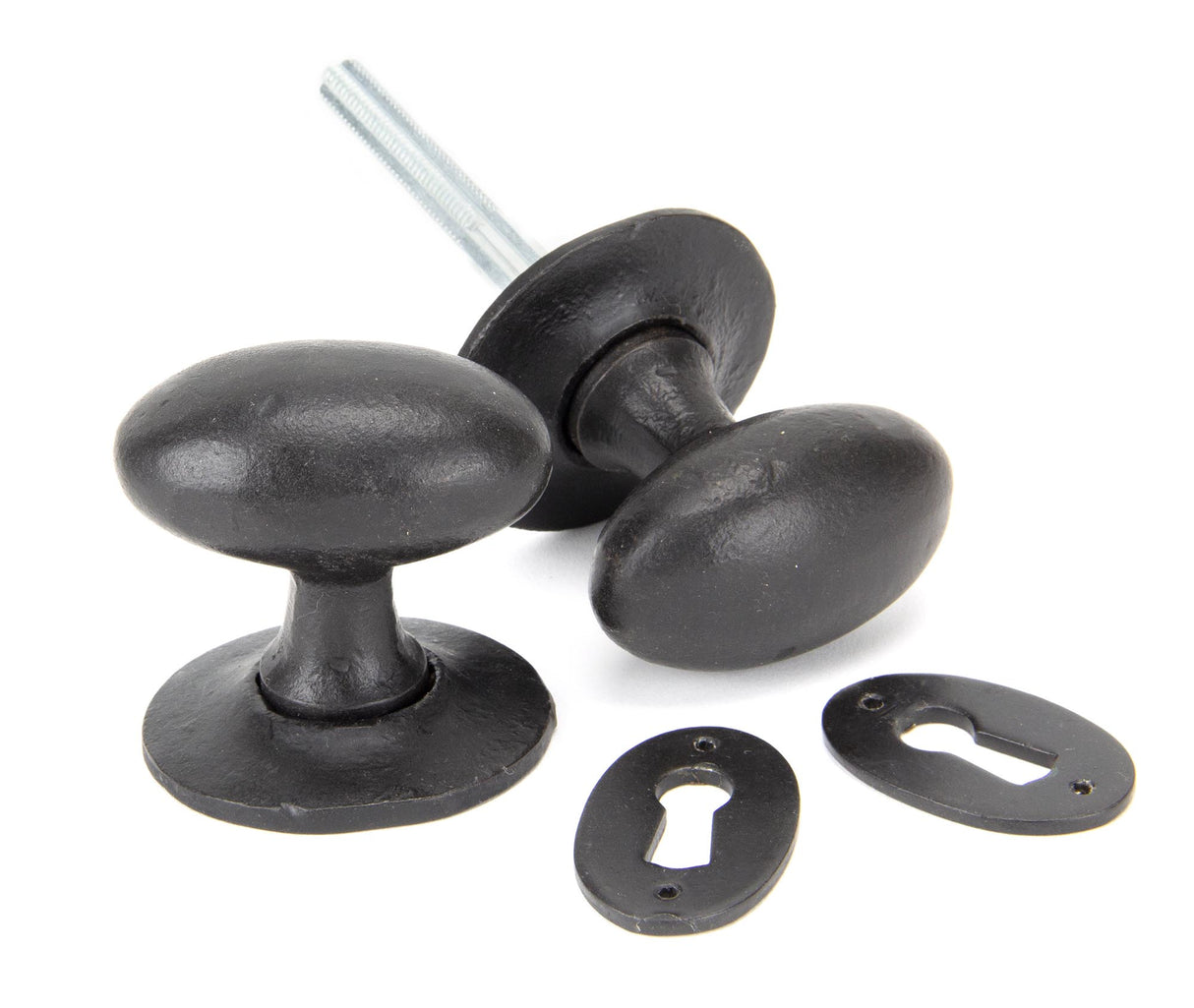From The Anvil - External Beeswax Oval Mortice/Rim Knob Set | Sku. 92065 | Trade Door Handles.