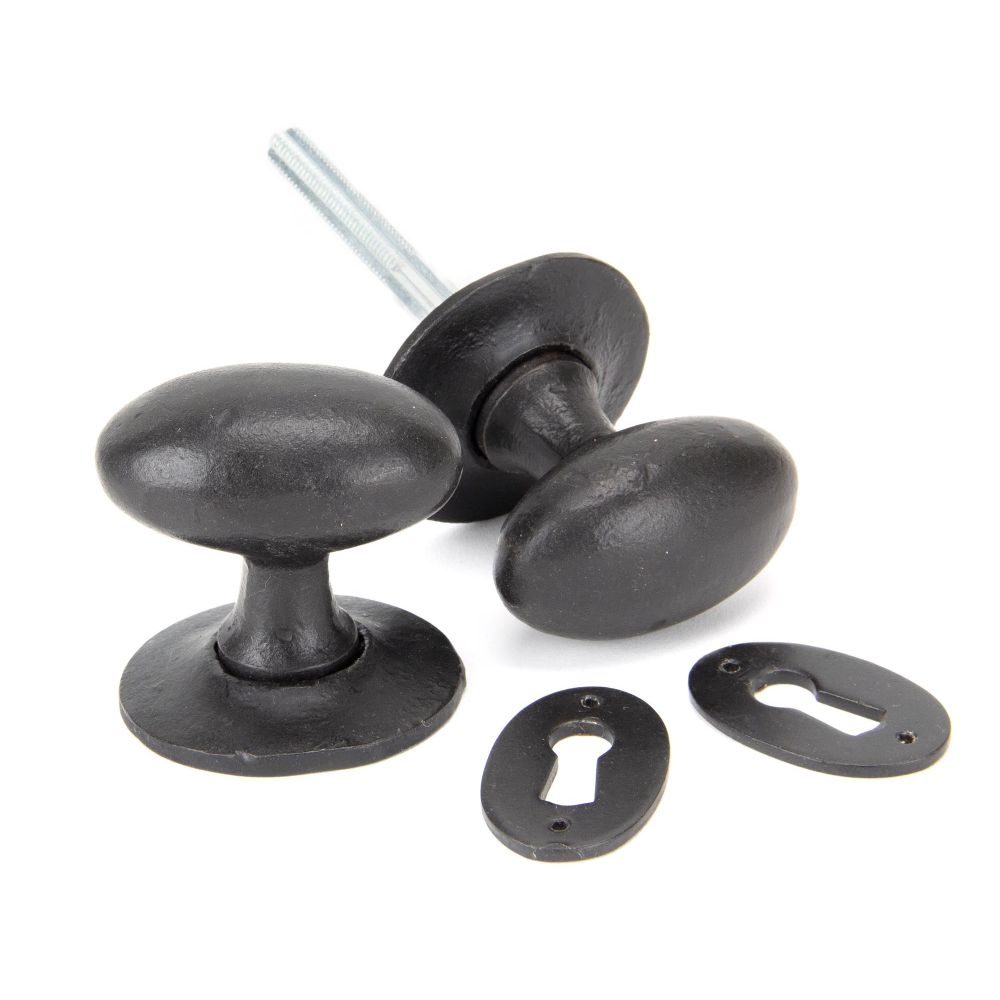 From The Anvil - External Beeswax Oval Mortice/Rim Knob Set | Sku. 92065 | Trade Door Handles.