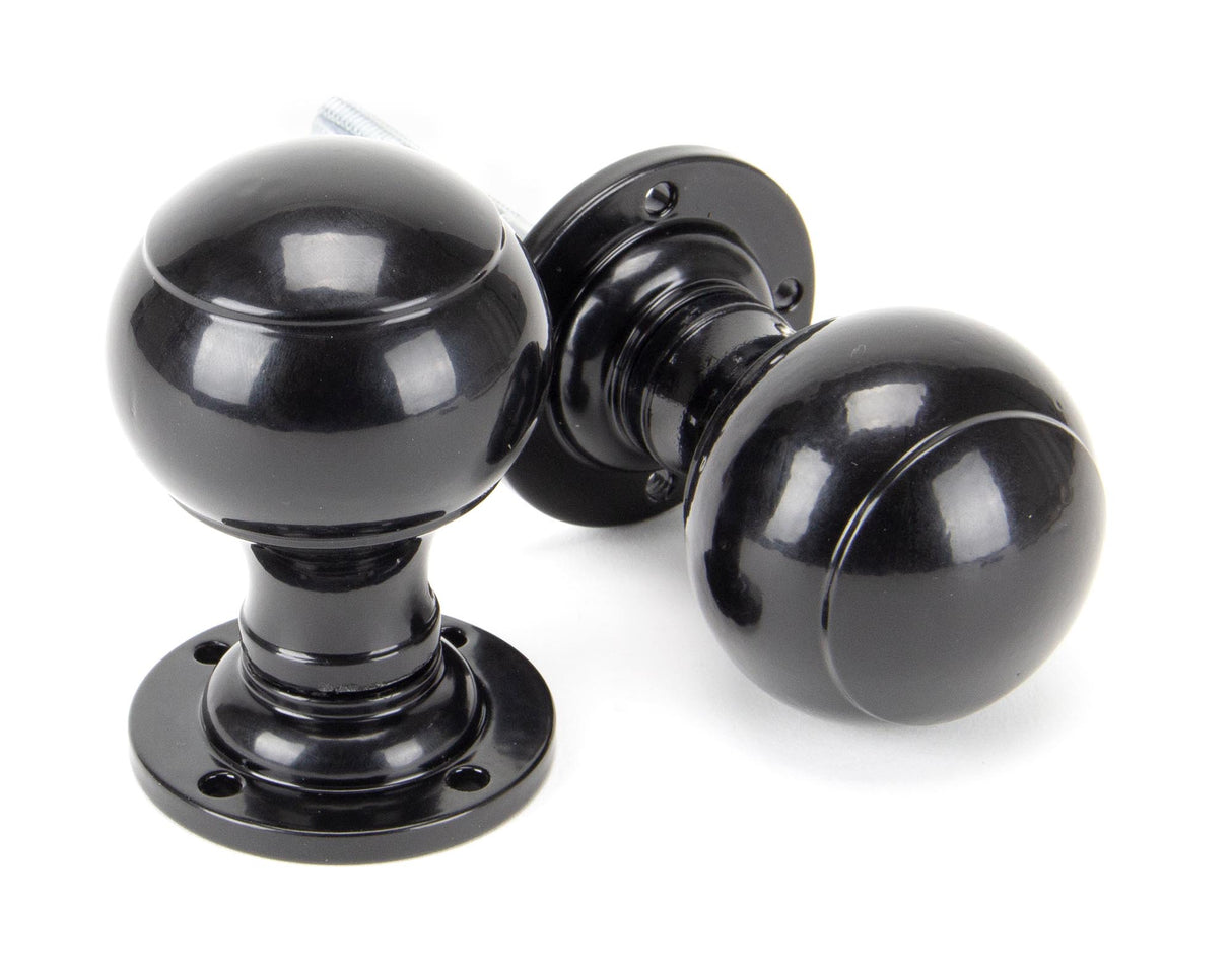From The Anvil - Black Regency Mortice/Rim Knob Set | Sku. 92068 | Trade Door Handles.