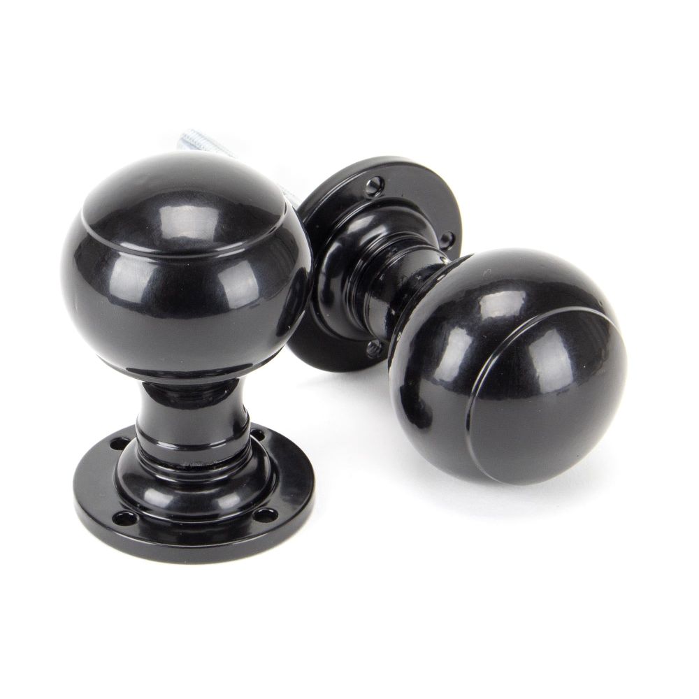 From The Anvil - Black Regency Mortice/Rim Knob Set | Sku. 92068 | Trade Door Handles.