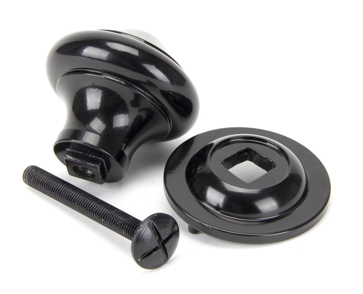 From The Anvil - Black Regency Centre Door Knob | Sku. 92070 | Trade Door Handles.