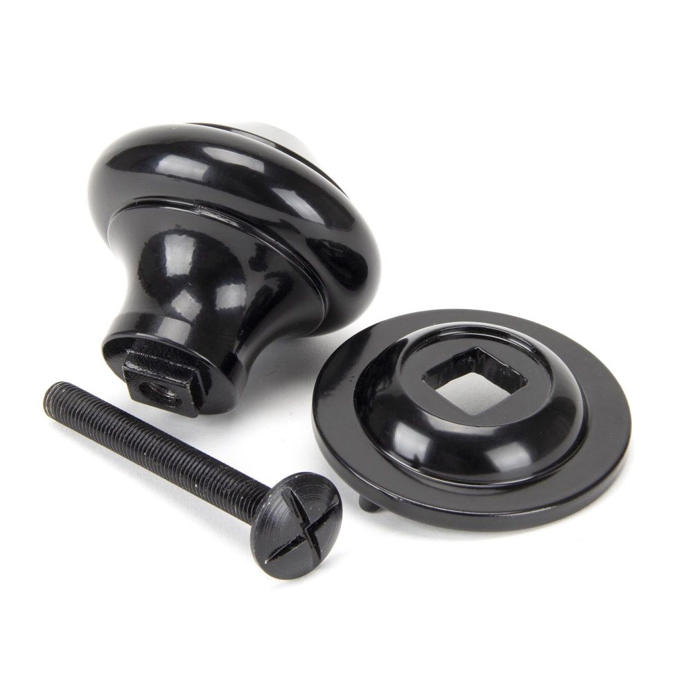 From The Anvil - Black Regency Centre Door Knob | Sku. 92070 | Trade Door Handles.