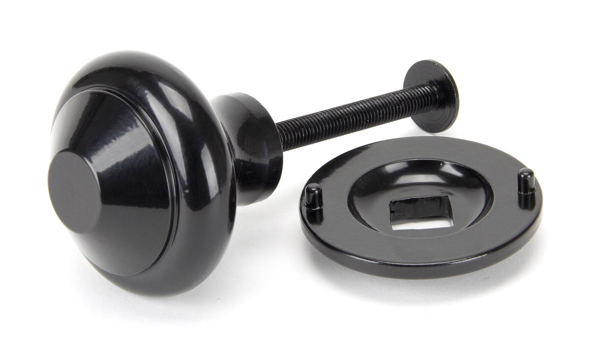 From The Anvil - Black Regency Centre Door Knob | Sku. 92070 | Trade Door Handles.