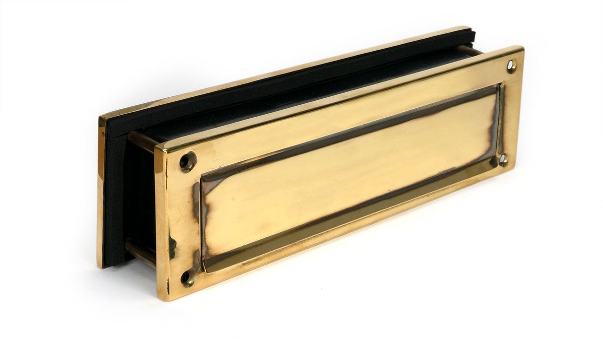 From The Anvil - Aged Brass Traditional Letterbox | Sku. 92127 | Trade Door Handles.