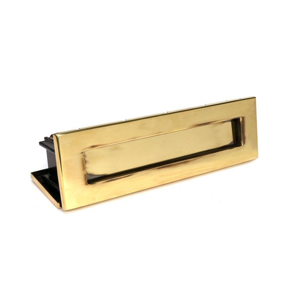 From The Anvil - Aged Brass Traditional Letterbox | Sku. 92127 | Trade Door Handles.
