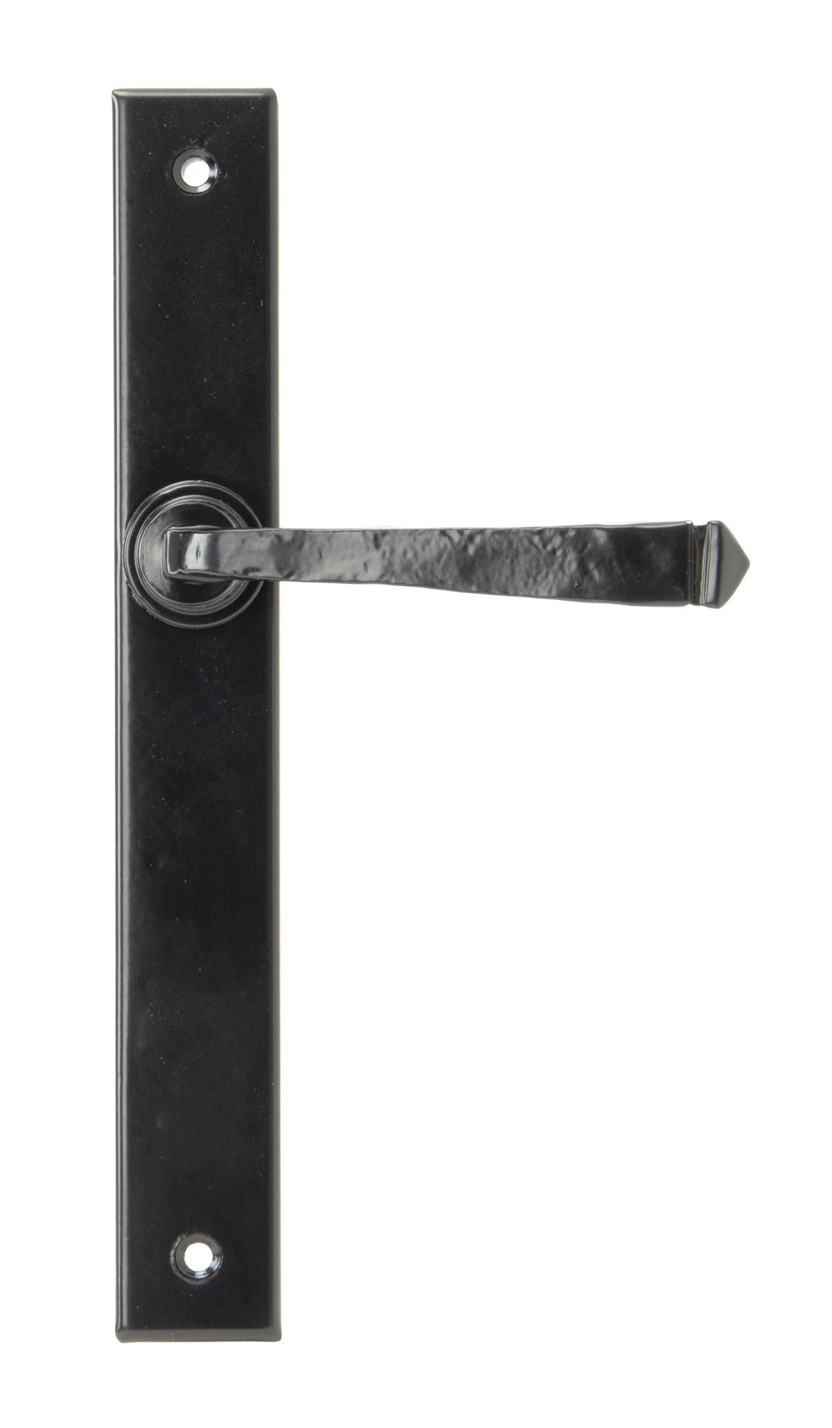 From The Anvil - Black Avon Slimline Lever Espag. Latch Set | Sku. 92133 | Trade Door Handles.
