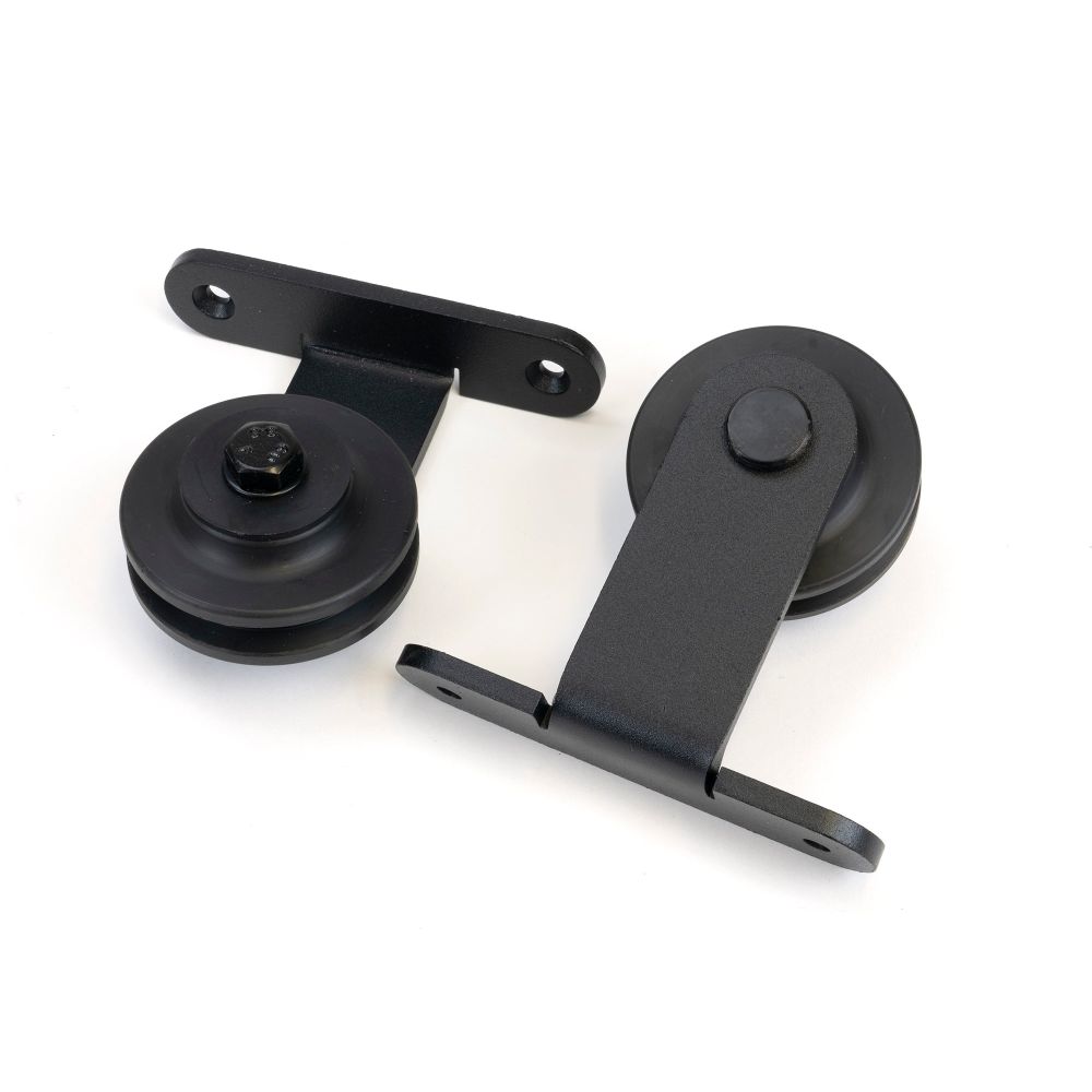 From The Anvil - 100kg Black (Top Mount) Sliding Door Hardware Kit (2m Track) | Sku. 93230 | Trade Door Handles.