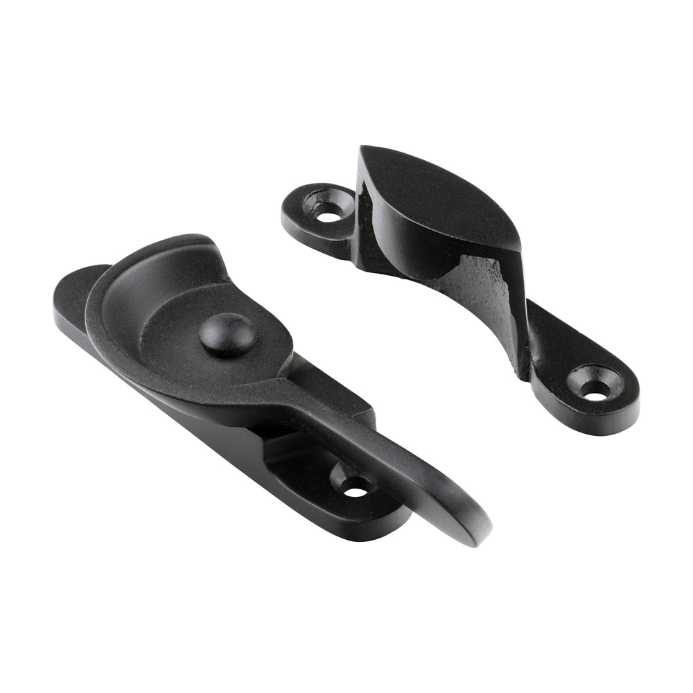 This is an image of Timco - Fitch Pattern Sash Fastener - Matt Black 68 x 14 (1 Each Bag) 949169
