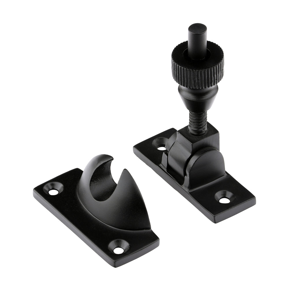 This is an image of Timco - Brighton Pattern Sash Fastener - Matt Black 57 x 22 (1 Each Bag) 949375