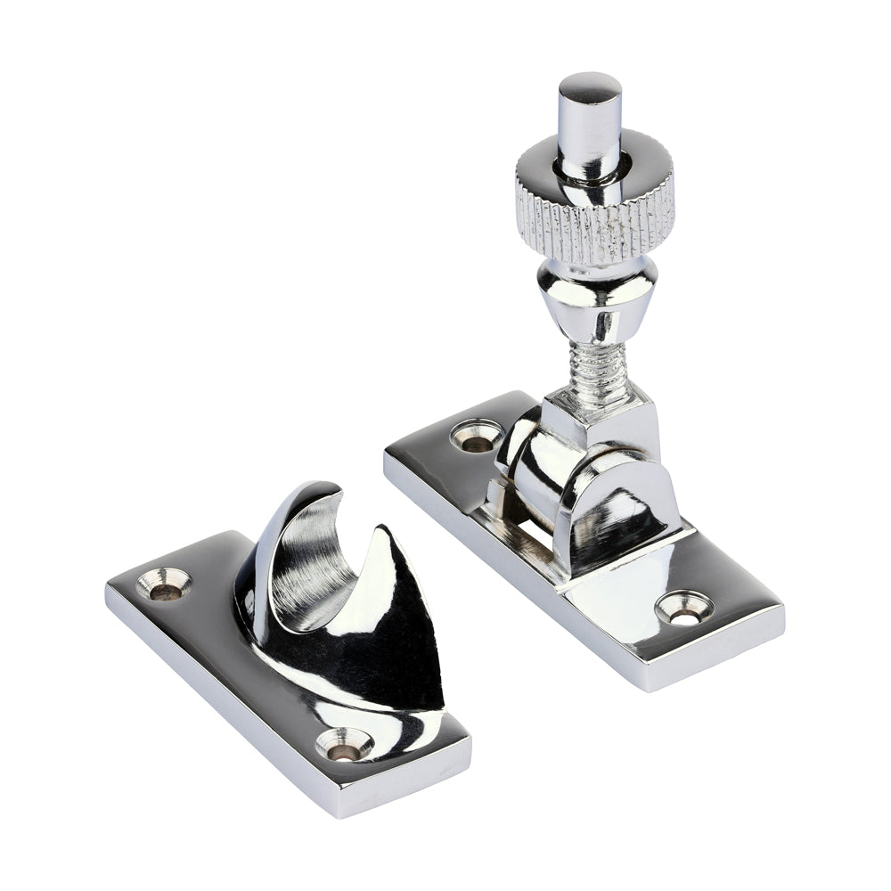 This is an image of Timco - Brighton Pattern Sash Fastener - Polished Chrome 57 x 22 (1 Each TIMpac) 949612P