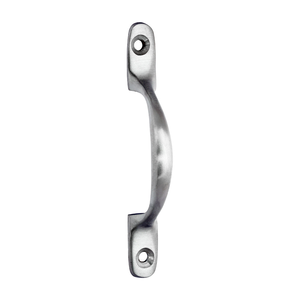 This is an image of Timco - Traditional Pattern Sash Pull Handle - Satin Chrome 100mm (1 Each TIMpac) 949648P
