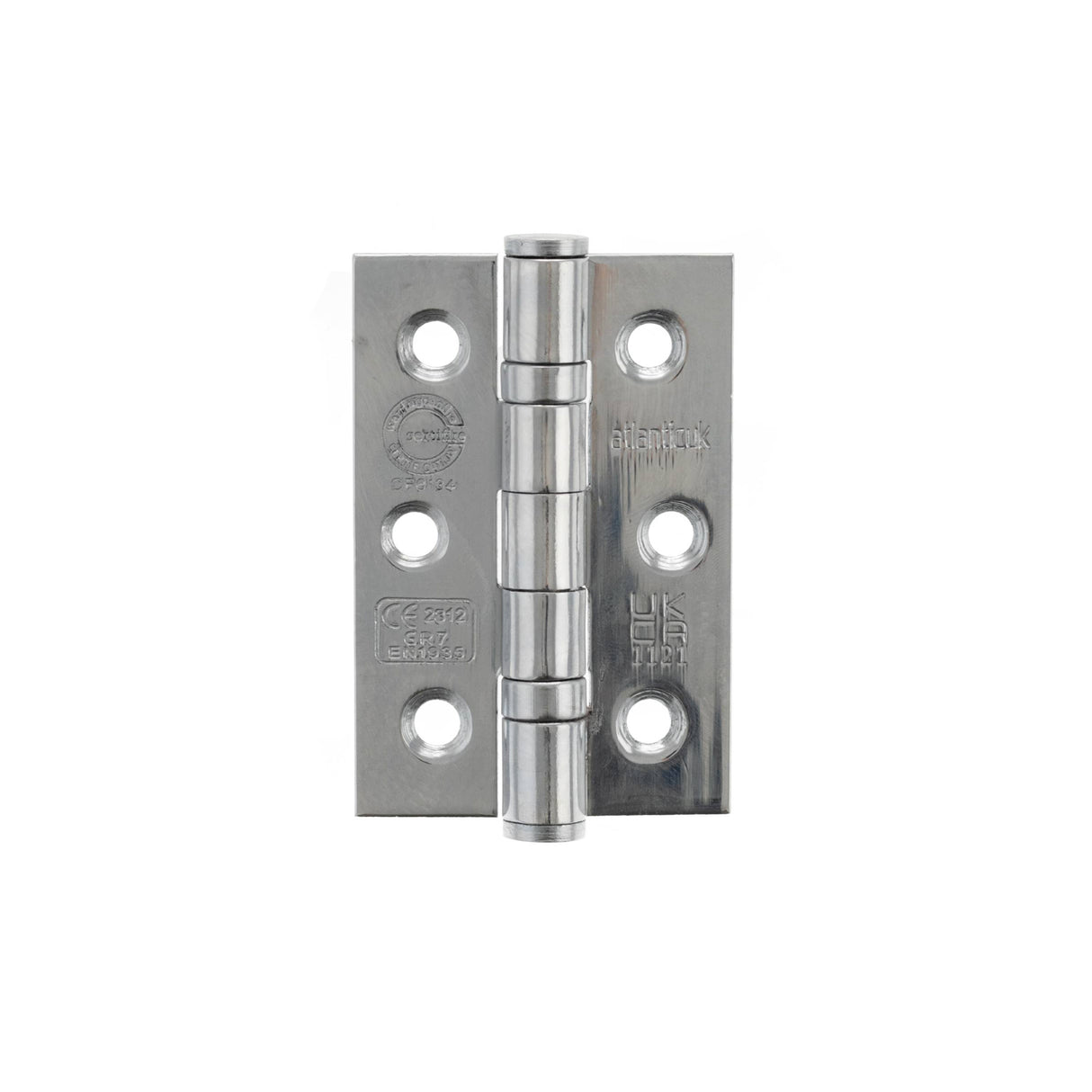 Quality image of Atlantic CE Fire Rated Grade 7 Ball Bearing Hinges 3" x 2" x 2mm - Polished Stainless Steel | Sku. a2h322pss | available from Trade Door Handles.