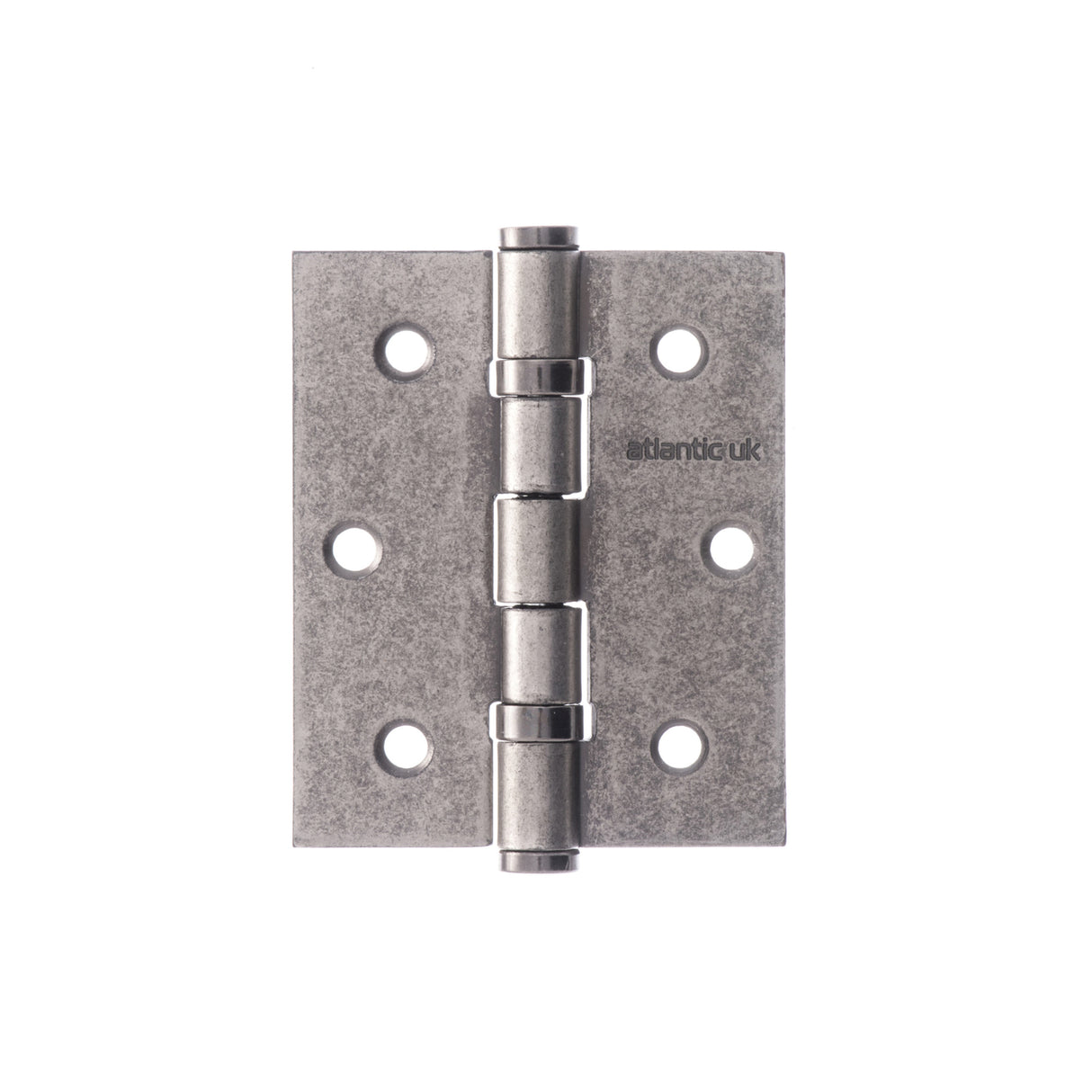 Quality image of Atlantic Ball Bearing Hinges 3" x 2.5" x 2.5mm - Distressed Silver | Sku. a2hb32525ds | available from Trade Door Handles.