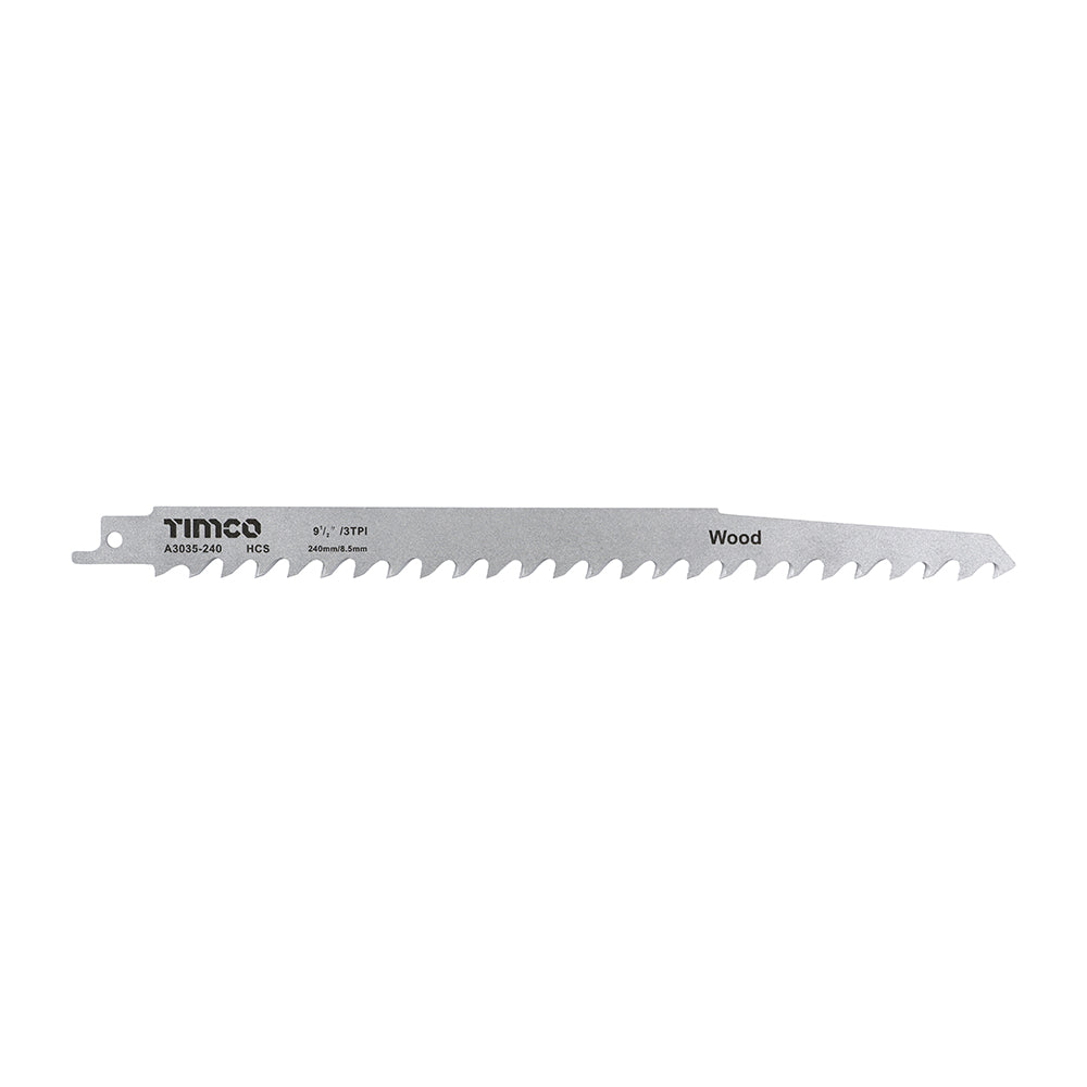 This is an image of Timco - Reciprocating Saw Blades - Wood Cutting - High Carbon Steel - S1542K S1542K (5 Pieces Pack) A3035-240