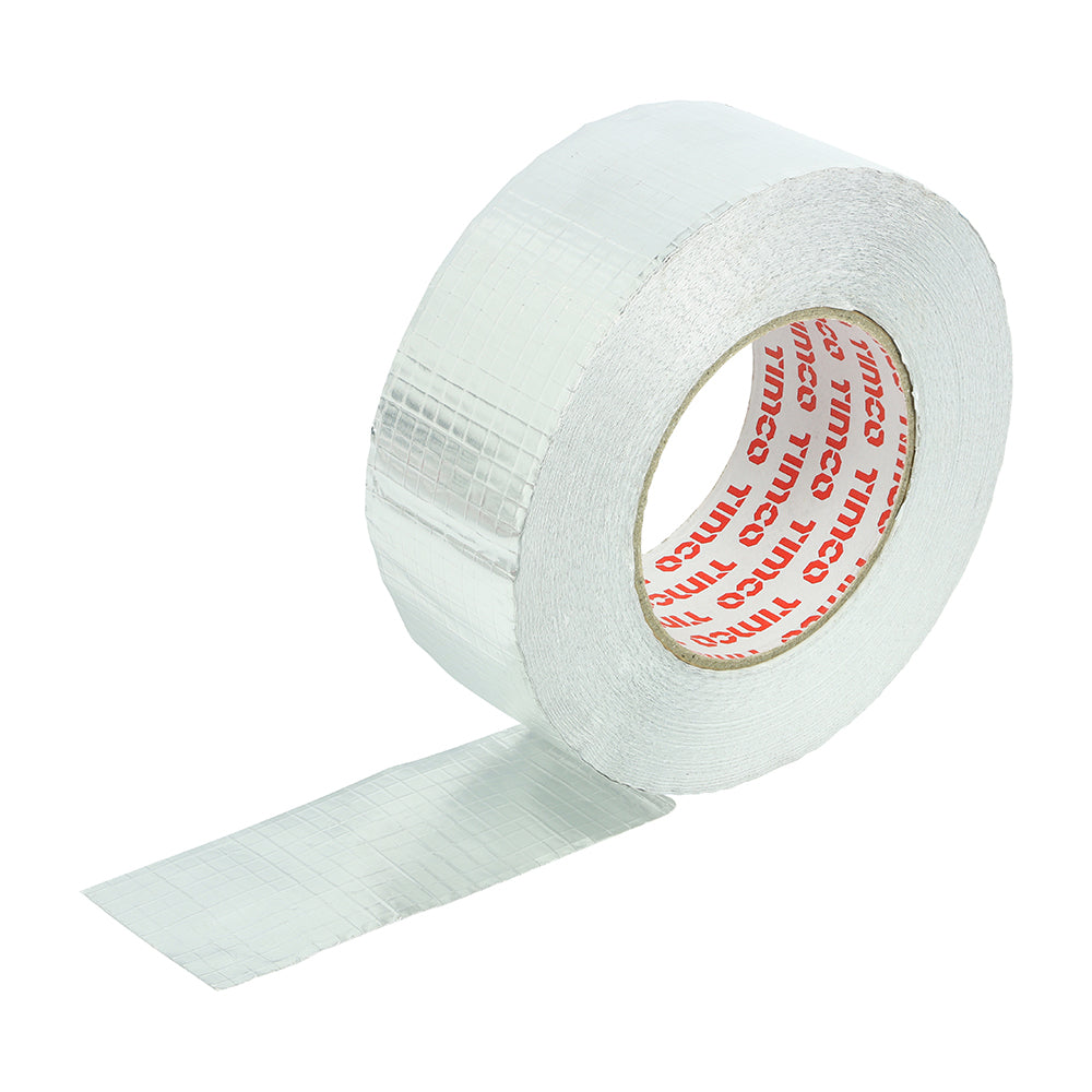 This is an image of Timco - Reinforced Aluminium Foil Tape 45m x 50mm (1 Each Roll) PCSAFT50RE