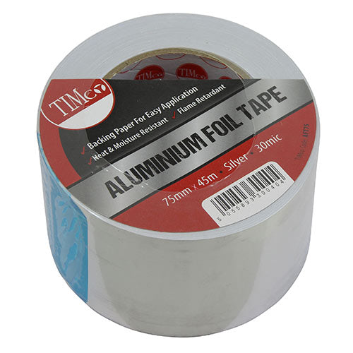 This is an image of Timco - Aluminium Foil Tape 45m x 75mm (1 Each Roll) PCSAFT75