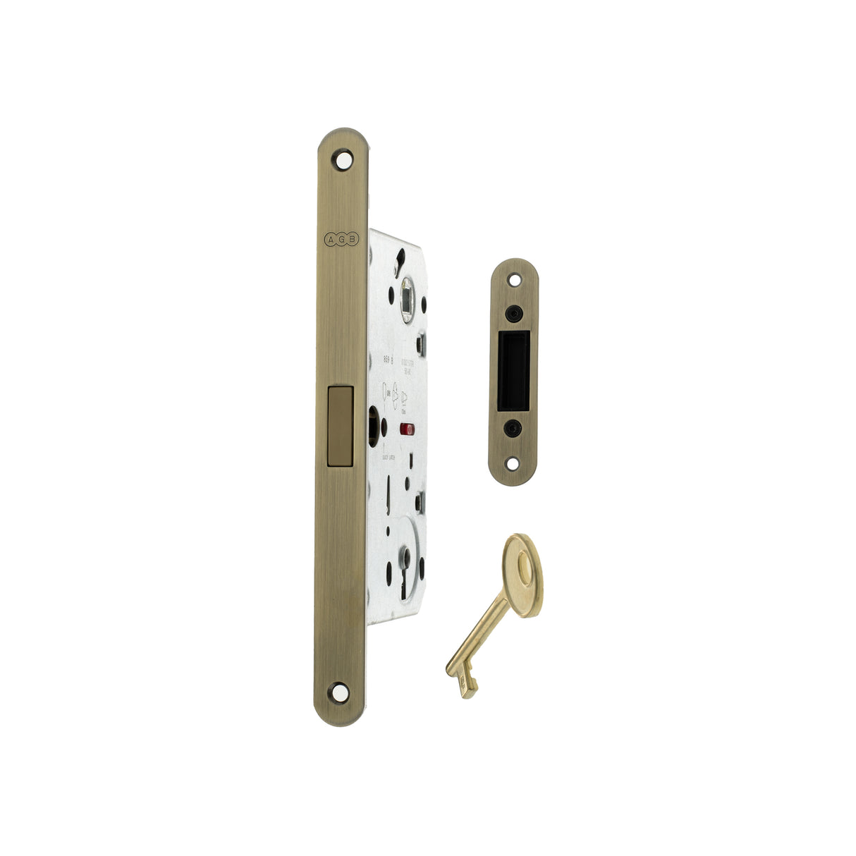 Quality image of AGB Polaris 2XT Magnetic Key Sashlock 50mm backset - Antique Brass | Sku. agb2xtlkab | available from Trade Door Handles.