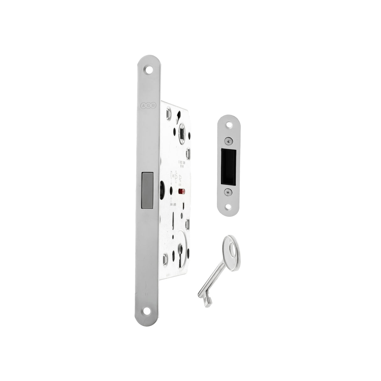 Quality image of AGB Polaris 2XT Magnetic Key Sashlock 60mm backset - White | Sku. agb2xtlkwh | available from Trade Door Handles.